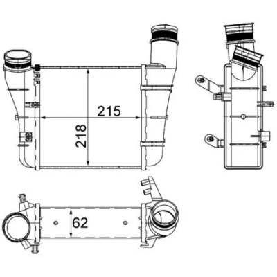 Abbildung von MAHLE ORIGINAL CI 336 000S Ladeluftkühler AUDI: A4 B7 Avant, B6 Saloon, Avant