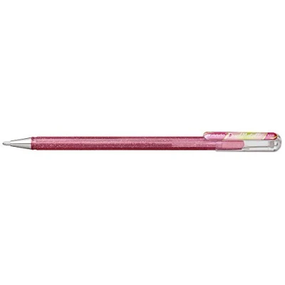 Abbildung von Pentel K110 DMPX Hybrid Dual Metallic Gelroller Glitzer Gel Schreibfarbe rosa/metallic grün &amp; gold, Strichstärke 0,5mm, 1 Stück