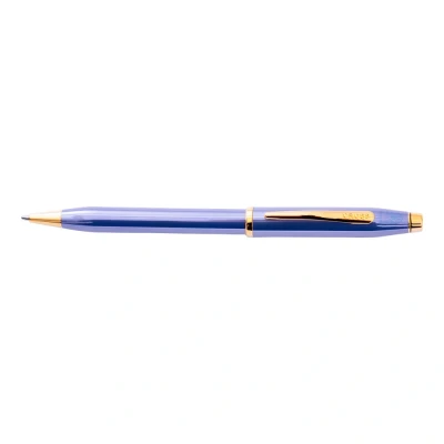 Abbildung von Cross Century II Kugelschreiber (Strichstäke M, Schreibfarbe: schwarz, inkl. Premium Geschenkbox), Lavender Blue/Gold