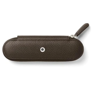 Abbildung von Graf von FABER CASTELL 118742 Stifteetui für 2 Schreibgeräte, Cashmere, Dunkelbraun, Federtasche mit Reißverschluss