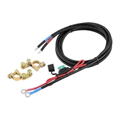 Abbildung von enjoysolar 6mm² Batteriekabel Solarladeregler und Batterie mit Sicherung M8 Ringösen (30A + Polklemmen M8)