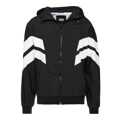 Abbildung von Urban Classics Crinkle Panel Track Jacket Leichte Jacke, Herren, Größe: Large, Black/white