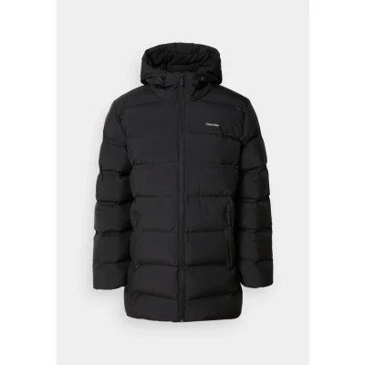 Abbildung von Calvin Klein Steppmantel »LS BONDED CHNNLD LONG HOODED PUF«, Mit Rundhalsausschnitt, regular fit