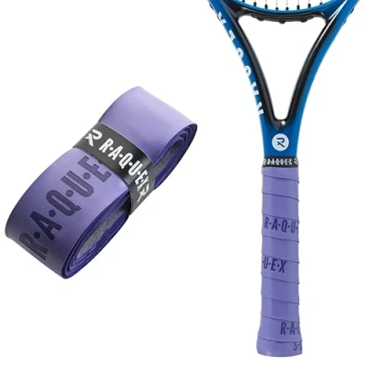 Abbildung von Raquex Enhance Ersatz Griffband: Griffband geeignet für Tennis , Padel, Badminton und Squashschläger. 14 Farben. Hochwertiges, selbsthaftendes Tennisschläger (Violett, 1 Griffband)