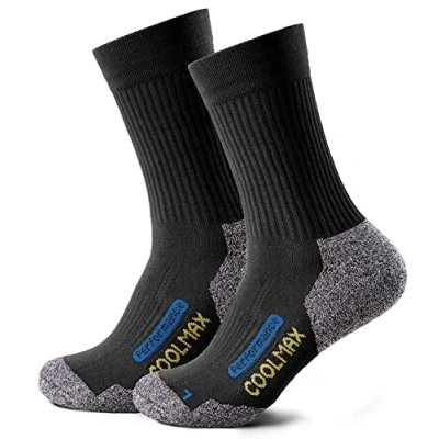 Abbildung von Piarini 2 Paar Coolmax Wandersocken Outdoorsocken Funktionssocken lang schwarz 39 42