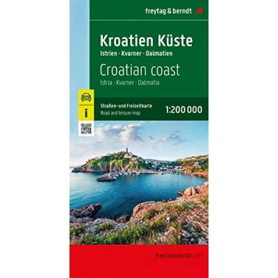Abbildung von Kroatien Küste, Straßen und Freizeitkarte 1:200.000, freytag &amp; berndt: Istrien Kvarner Dalmatien (freytag berndt Auto + Freizeitkarten)