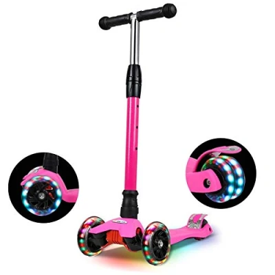 Abbildung von IMMEK Roller Kinder, PU Radstehende Scooter mit LED Lichtern, Kinder können auf DREI Verschiedene Höhen Werden.3 12 Jahre
