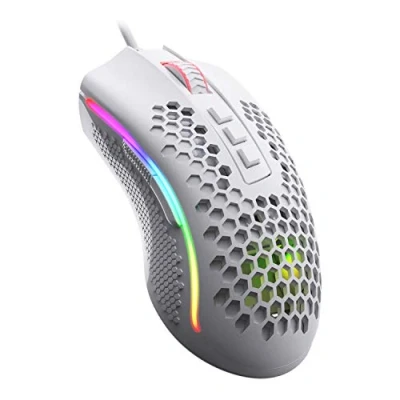 Abbildung von Redragon M808 Storm Leichtgewicht RGB Gaming Maus, 85g Ultraleichte Waben Design 12.400 DPI Optischer Sensor 7 Programmierbare Tasten Präzise Registrierung Super Light Kabel (Weiß)