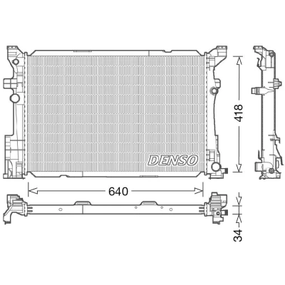 Abbildung von DENSO DRM17054 Kühler, Motorkühlung 640 461 34 MERCEDES BENZ: A Class