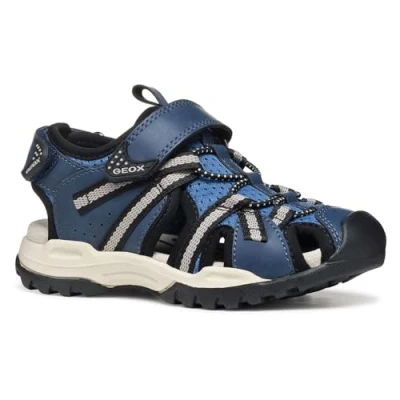 Abbildung von Geox Borealis Trekkingsandale für Kinder, Größe: 30, Denim/grey Schuhe