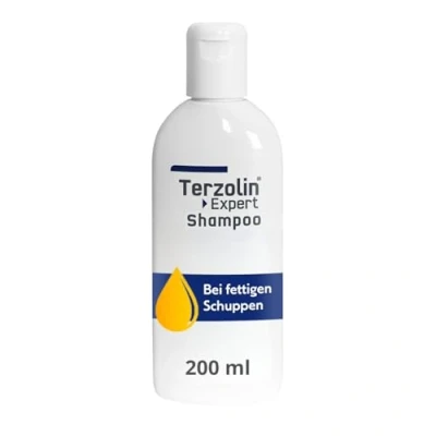 Abbildung von Terzolin Expert Shampoo für fettige Kopfhaut &amp; Haar, Anti Schuppen, gegen Juckreiz, mit Crinipan PMC green, feuchtigkeitsspendend, 200 ml