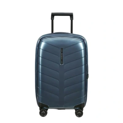 Abbildung von Samsonite Attrix Spinner 55/20 Exp Length 35Cm Steel Blue Koffer mit 4 Rollen Weichgepäck