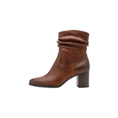 Abbildung von Marco Tozzi Stiefelette, Damen, Größe: 42, Cognac Schuhe