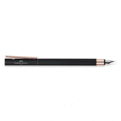 Abbildung von Faber Castell Neo Slim Matte Black &amp; Rose Gold FP F