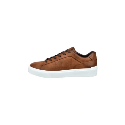 Abbildung von bugatti Herren Zeitlose Sneaker für einen vielseitigen, sportlich eleganten Look Schnürhalbschuhe, Cognac, 43 EU