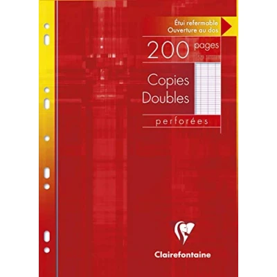 Abbildung von Clairefontaine 4711C Packung Kanzleibögen DIN A4 (gelocht, 200 Blatt, französische Lineatur) 1 Pack weiß