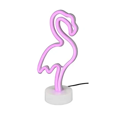 Abbildung von Reality Leuchten LED Tischleuchte Flamingo R55240101, Fuß Kunststoff weiß, inkl. 1.8 Watt pink