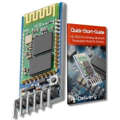 Abbildung von AZDelivery HC 05 06 Bluetooth Wireless RF Transceiver Modul RS232 serielle TTL kompatibel mit Arduino und Raspberry Pi inklusive E Book!