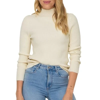 Abbildung von ONLY Damen ONLKATIA LS FIT Highneck KNT Pullover, Black, Medium