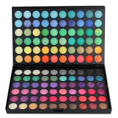 Abbildung von FantasyDay Profi 120 Farben Hochpigmentierte Warme Natürliche Matt Schminke Lidschatten Palette Makeup Kit Augenschatten Eyeshadow Make up Kosmetik Schimmer Set #4