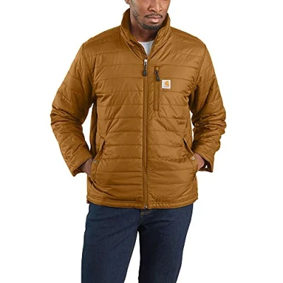 Abbildung von Carhartt Men&#039;s Rain Defender Relaxed Fit Lightweight Insulated Gilliam Jacket, Brown, XL