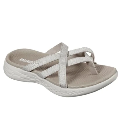 Abbildung von Skechers Damen ON The GO 600 Dainty Sandale, Taupe Textile, 38 EU