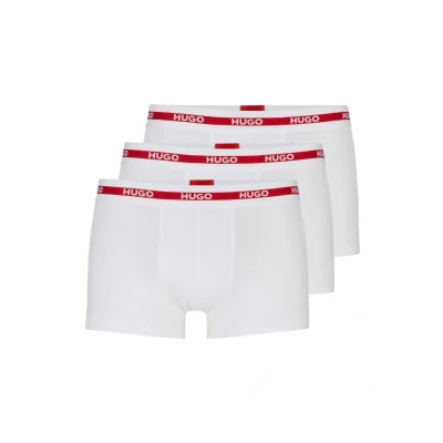 Abbildung von HUGO Trunk Triplet 3 PACK Panties, Herren, Größe: Medium, Open white