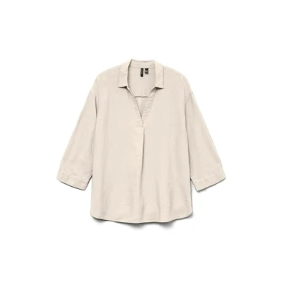 Abbildung von VERO MODA Damen Vmlinn 3/4 Top WVN Ga Noos, Moonbeam, X Large