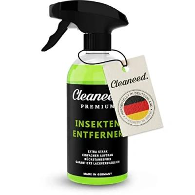 Abbildung von Cleaneed Premium Insektenentferner Made in Germany Extra stark, Rückstandsfrei, Garantiert Lackverträglich, Einfacher Auftrag 500ml