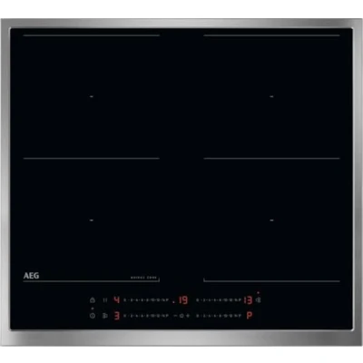 Abbildung von AEG Induktionskochfeld autark 60cm Made in Germany 4 Flex Zonen mit 2x Bridge (Kombination 2er Zonen) Powerfunktion SuperFlat Rahmen Timer Touch Haubenautomatik kompatibel TO64IM0FXB