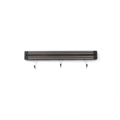 Abbildung von HENDI Messerhalter magnetisch 62,5 cm PP 6 Haken schwarz perfekte Haftung, Wand Messerleiste Magnet