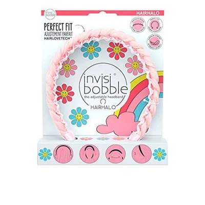 Abbildung von invisibobble Hairhalo Haarreif Retro Dreamin&#039; I 1x verstellbarer Haarreifen Rosa Geflochtet Mädchen &amp; Damen haarschonend bequem designed im Herzen Münchens