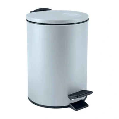 Abbildung von Spirella Kosmetikeimer 5 Liter Edelstahl mit Absenkautomatik und Inneneimer Adelar Badezimmer Mülleimer Softclose Abfalleimer Ice Blau