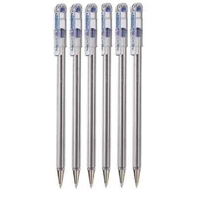 Abbildung von Pentel blau hervorragende Kugelschreiber Stift Kugel Punkt 0.7mm Spitze 0.25mm Line breite feine Linie nachfüllbar Tinte BK77 (6 Stück)