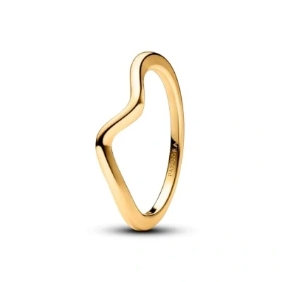 Abbildung von PANDORA Timeless Polierte Welle Ring mit vergoldeter Metalllegierung, Größe 52, 163095C00 52