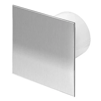 Abbildung von Awenta 4&quot; 100mm Wandentlüftungsventilator Luftabsauger mit Edelstahlplatte Standardausführung Badlüfter Lüfter Ventilator Deckenlüfter Edelstahl Front Ø Wandlüfter WTI Badventilator