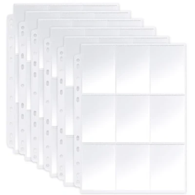 Abbildung von Koogel Sammelkarten Hüllen,60 stück 540 Pockets Kartenhüllen Einseitige Karten Sleeves Transparent 11 Löcher Leere Sammelmappe für Sammeln Sportkarten und Spielkarten