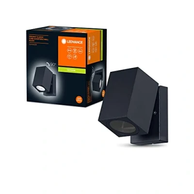 Abbildung von LEDVANCE ENDURA Classic Cube ADJ WALL Außen Wandleuchte, schwarz, GU10 Sockel (max 35W), kann mit einfacher oder smarter Lampe bestückt werden, ausrichtbarer Leuchtenkopf, Schutzklasse IP44