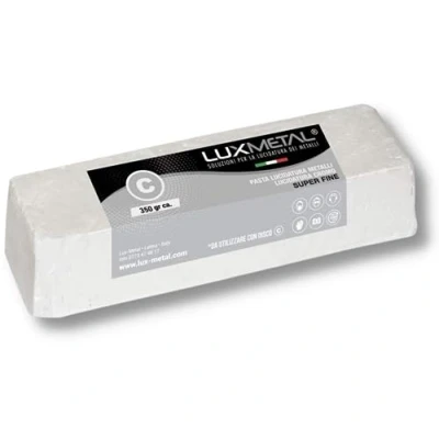Abbildung von Lux Metal Polierpaste Weiß 350 g Fein Schleifpaste für Spiegelnden Glanz auf Edelstahl, Aluminium, Eisen, Messing, kunststoff Chrom Holz Marmor und Weitere Metall Perfekt zum Polieren von Messern