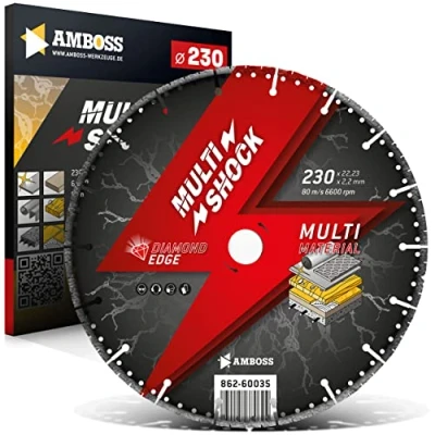 Abbildung von Amboss MultiShock Diamant Trennscheibe Ø 230 mm x 22,2 Universal/Allround Segmenthöhe: 10 (galvanisiert)