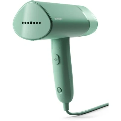 Abbildung von Philips 3000 Serie Tragbarer Dampfglätter 1000 W, Kompakt und Faltbar, 100ml Wassertank konstante Dampfleistung 20 g/min, Kein Bügelbrett erforderlich, Grün (STH3010/70)