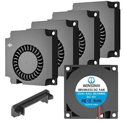 Abbildung von WINSINN 40 mm Gebläse Lüfter 5 V, 3D Drucker Micro Volt 4010 Doppelkugellager, bürstenlose Kühlung x 10 2 PIN (5er Pack)
