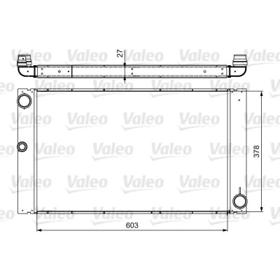 Abbildung von VALEO 735475 Kühler, Motorkühlung Aluminium 375 623 23 Kühlrippen gelötet BMW: 5 Saloon, Touring