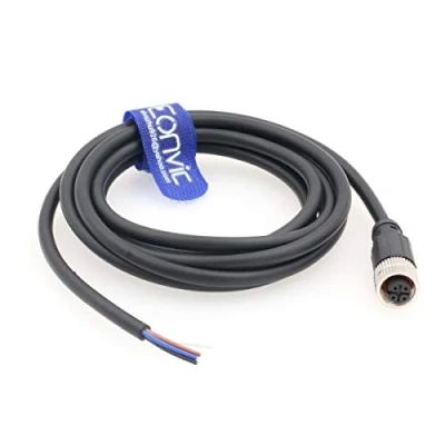 Abbildung von Eonvic Industrielle M12 Buchse, 4 poliger Stecker, geformtes PVC Luftfahrt Sensorkabel