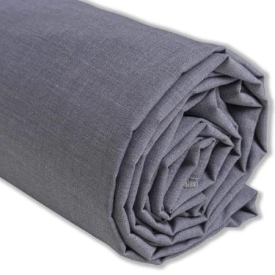 Abbildung von IPEA Baumwollstoff Popeline Grau 200 cm x 150 Made in Italy Meterware zum Nähen, Bekleidung, Futter, Wohnaccessoires, Patchwork, Stoff einfarbig Nähen