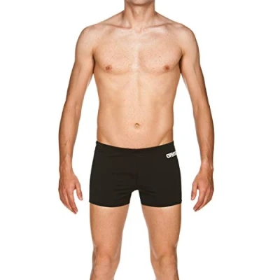 Abbildung von Arena Badehose Solid Short, Schwarz (Black/weiß), Gr. 5