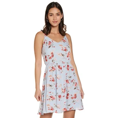 Abbildung von ONLY Damen Onlkarmen S/L Short Dress AOP WVN Noos Kleid, Blau, 38