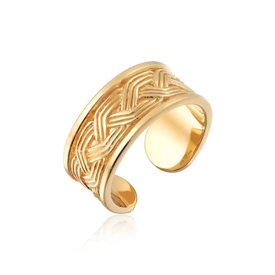 Abbildung von Kuzzoi Ornament Design Ring, Herren, Größe: 62, Gold