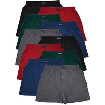 Abbildung von MioRalini 10 Boxershort Baumwolle Artikel: 5 Farben mit Eingriff, Groesse: XL