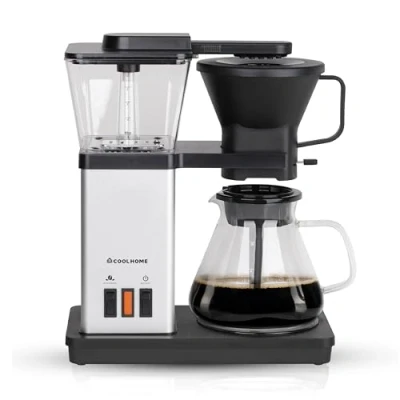 Abbildung von CoolHome Masterbrew Kaffeemaschine Filterkaffeemaschine Mit Blooming funktion Silber (Grau)